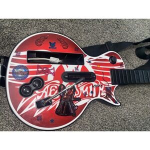 Nintendo Wii Guitar Hero AEROSMITH Red Octane Gibson Guitar With Strap NO DONGLE